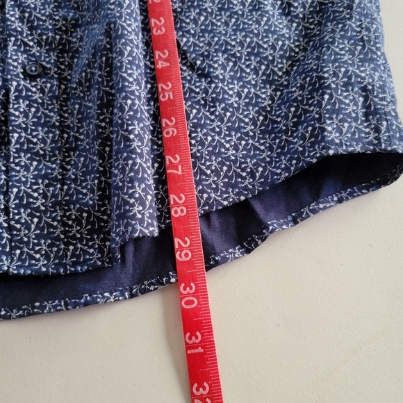 Guide London Premium Range Men's Blue Button Patterned Shirt - Picture 7 of 8